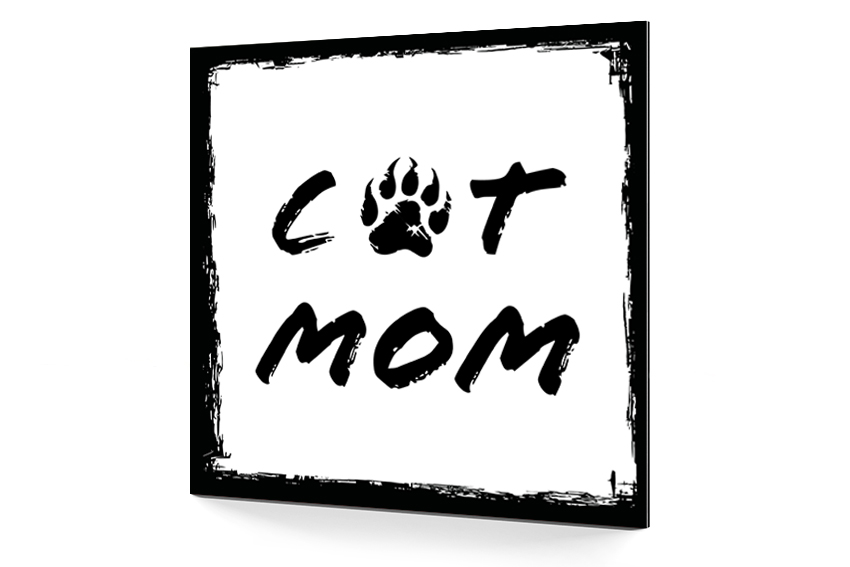 Katzenschild "Cat Mom" 20 x 20 cm