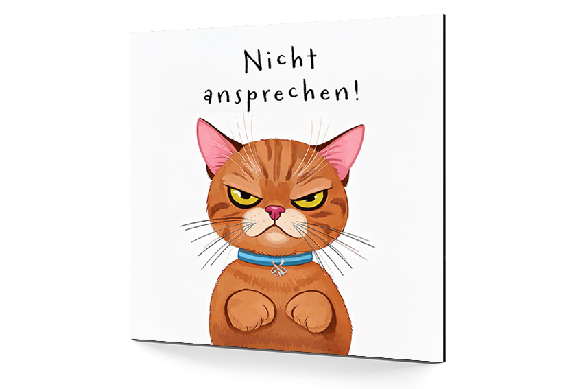 Katzenschild "nicht ansprechen" 20 x 20 cm