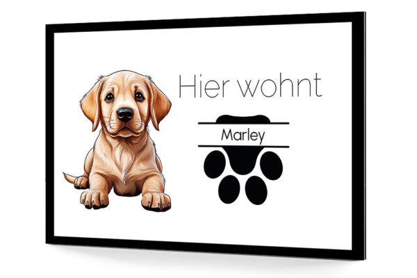 Hundeschild hier wohnt