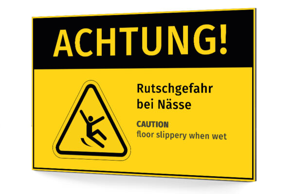 Schild Achtung Rutschgefahr