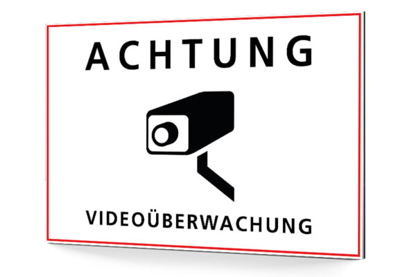 Schild Achtung Videoüberwacht