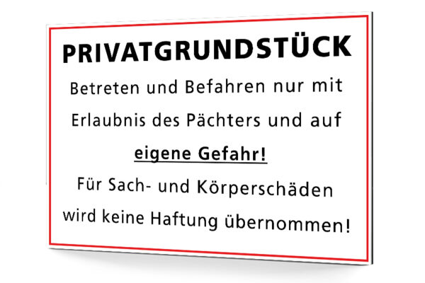 Schild Privatgrundstück